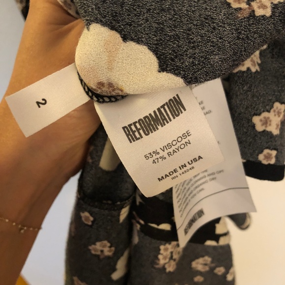 Reformation Lucinda Dress 2 In Alpine RARE!! - Picture 4 of 6